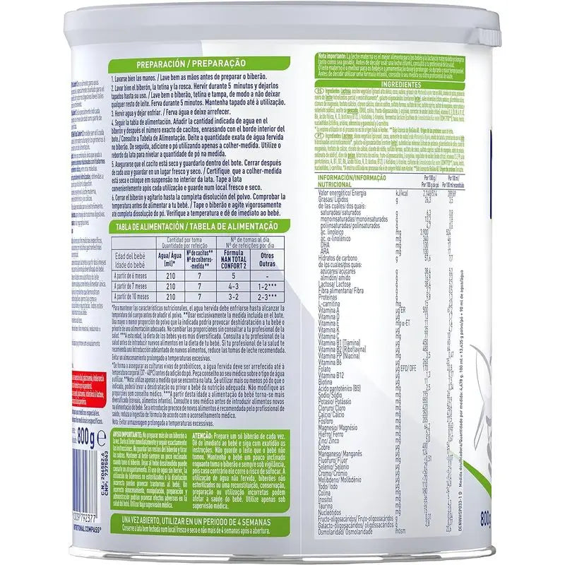 Nestlé Nan Total Confort 2 detské mlieko, balenie 12 × 800 g