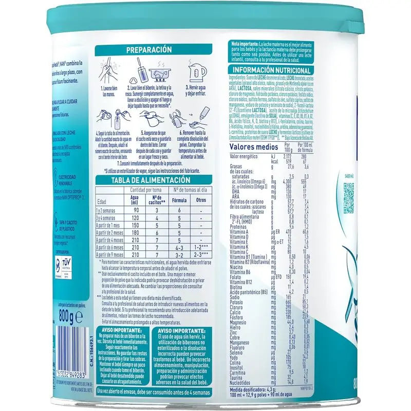 Nestlé Nan Optipro 1 Začiatočné mlieko, 12 × 800 g