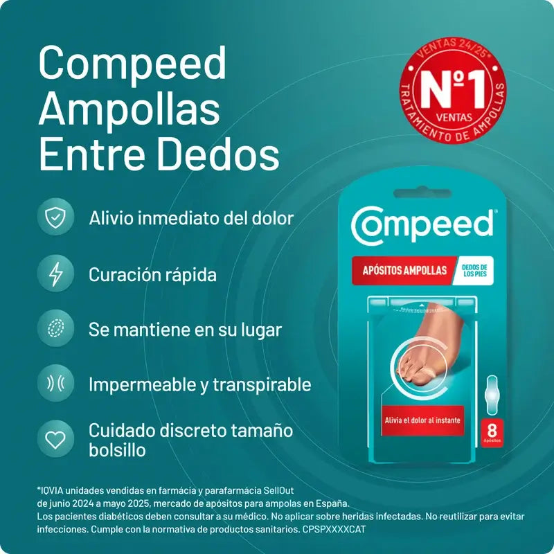 Compeed Pack – obväzy na prsty na nohách, 2x8 kusov