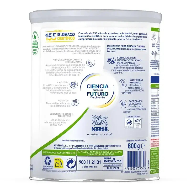 Nestlé Nan Total Confort 1 – detské mlieko, balenie 2 × 800 g