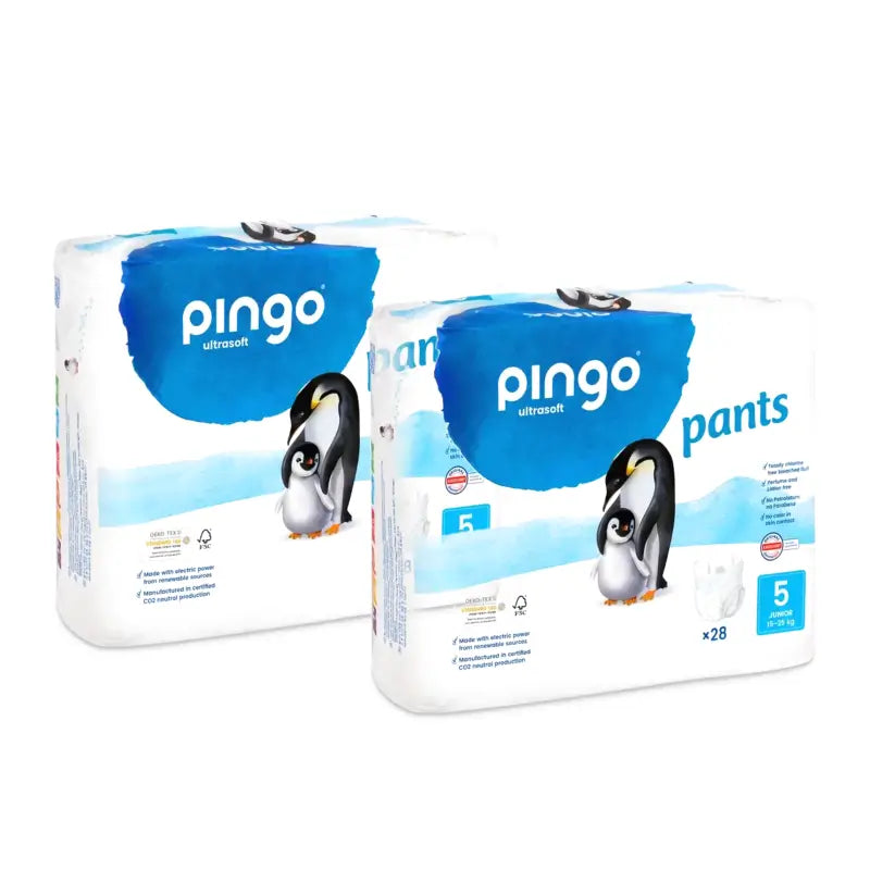 Pingo Ekologické plienkové nohavičky, veľkosť 5 (11–25 kg), balenie 2 × 28 kusov