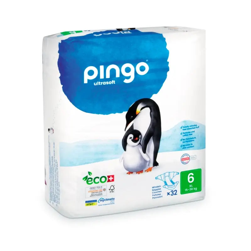 Ekologické plienky Pingo, veľkosť 6 XL, balenie 3 × 32 kusov