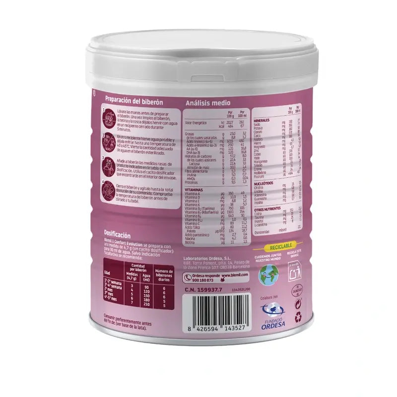 Blemil 1 Confort Evolution, balenie 8 x 800 g