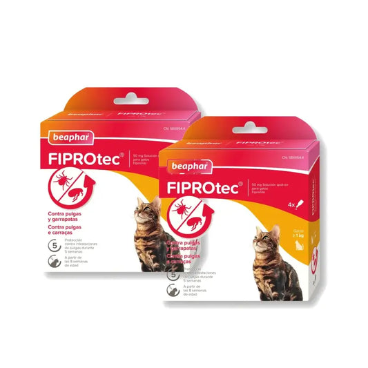 Beaphar Fiprotec Spot On pre mačky, 4 kvapky po 0,5 ml, balenie po 2 kusy