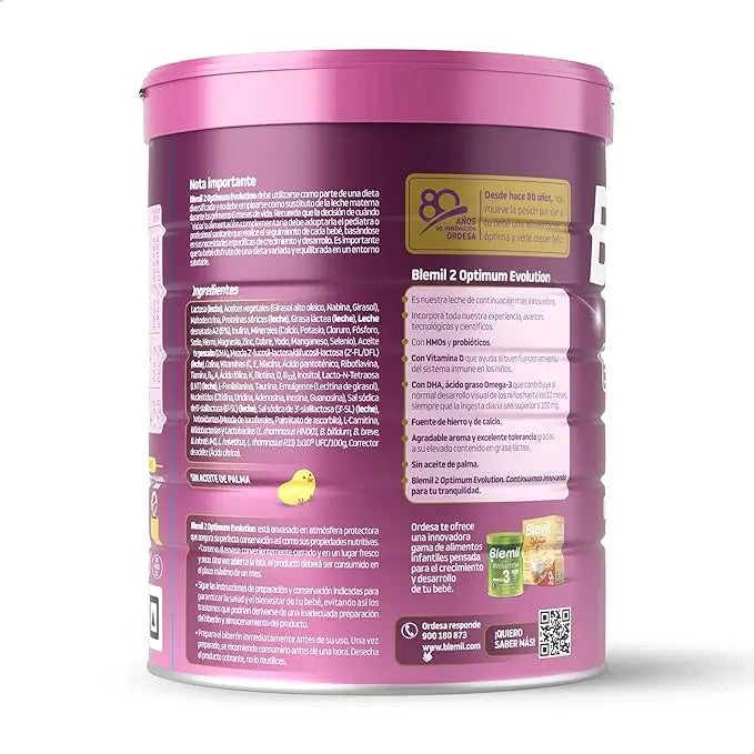 Blemil Optimum Evolution 2 – pokračovacie mlieko, 8 × 800 g