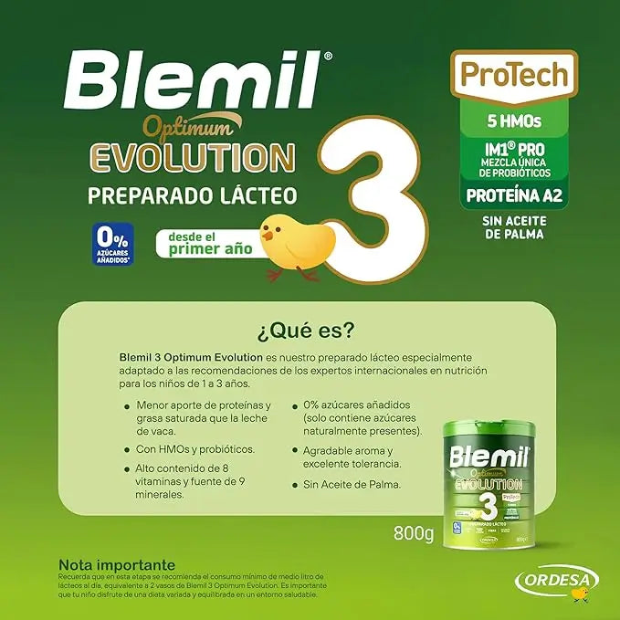 Blemil Optimum Evolution 3 – mlieko pre rastúce deti, 6 × 800 g