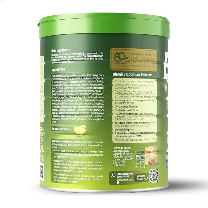 Blemil Optimum Evolution 3 – mlieko pre rastúce deti, 8 × 800 g
