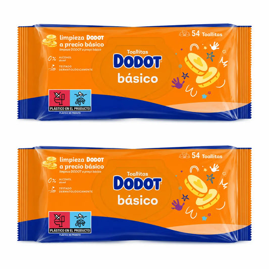 Dodot vlhčené utierky Basic, 2 x 54 (108 kusov)