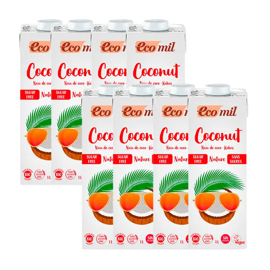 Ecomil Coconut Nature Bio, Pack 1Litre x 8 Units