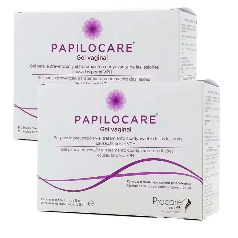Papilocare vaginálny gél, balenie 2 x 21 kanyiel po 5 ml