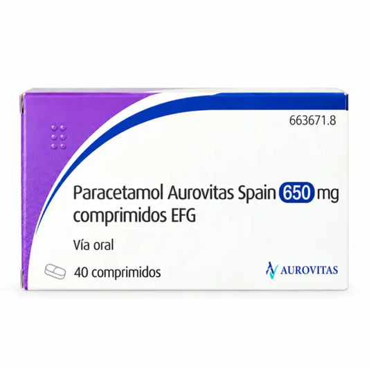 Paracetamol Aurovitas 650 mg, 40 tabliet