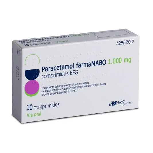 Paracetamol Mabo 1 g tablety Efg, 10 tabliet