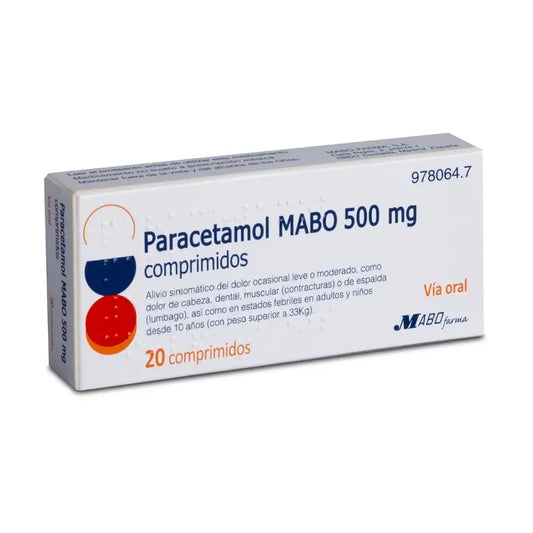 Paracetamol Mabo 500 mg, 20 tabliet