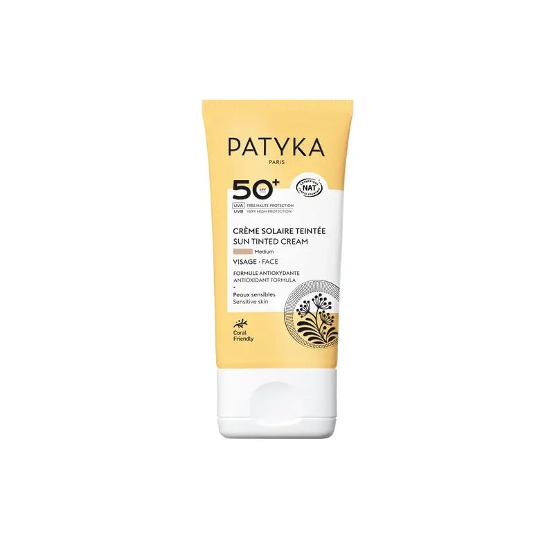 Patyka Tónovací opaľovací krém na tvár SPF 50 – stredný odtieň, 40 ml