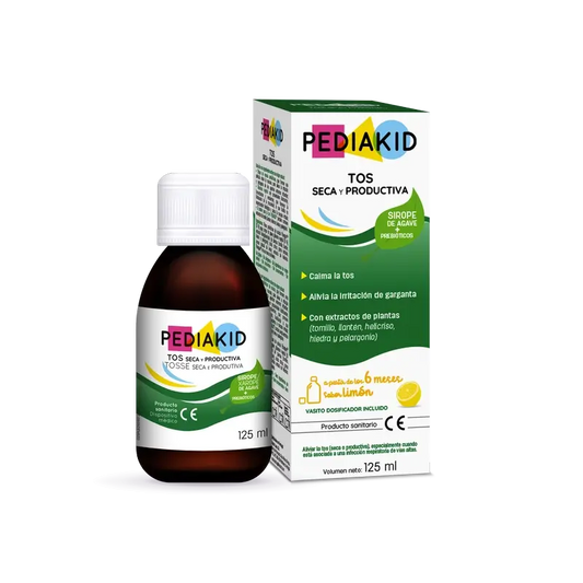 Pediakid sirup s príchuťou citróna na suchý a produktívny kašeľ, 125 ml