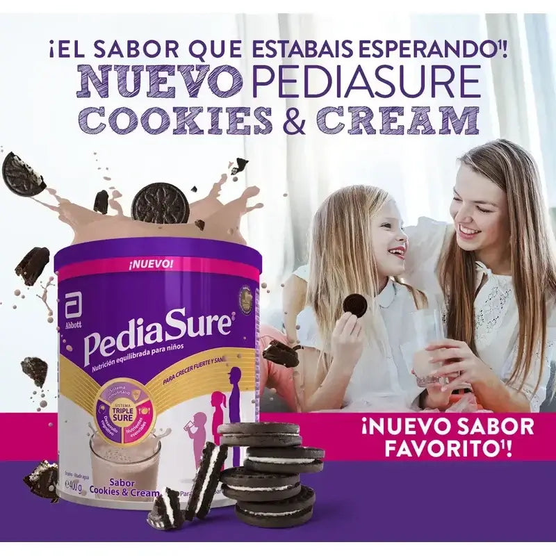 Pediasure Cookies & Cream + čokoládový nápoj pre deti, 850 g + 4 fľaše čokoládového nápoja po 220 ml