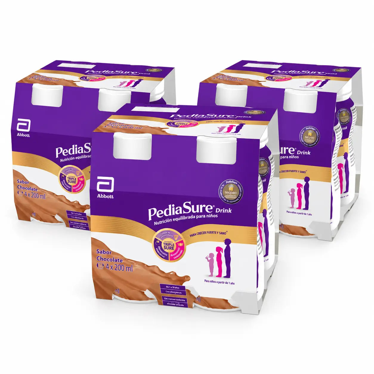 Pediasure Drink čokoládová príchuť pre deti, 4 fľaše po 220 ml, balenie po 3 kusoch