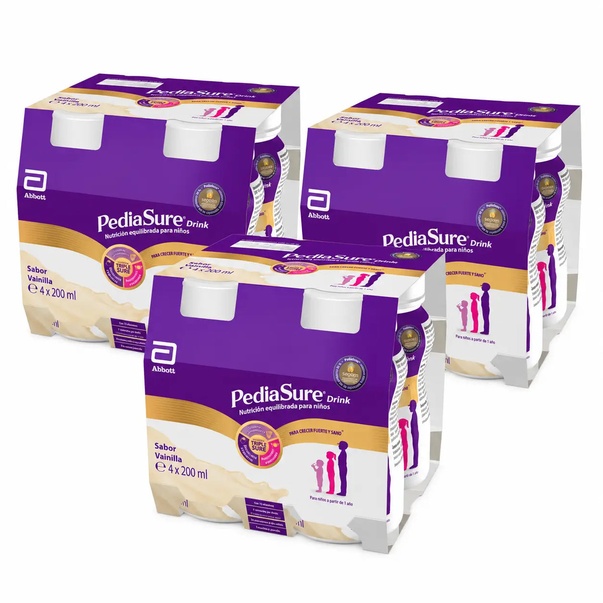 Pediasure Drink Vanilka pre deti, 4 fľaše po 220 ml, balenie po 3 kusoch