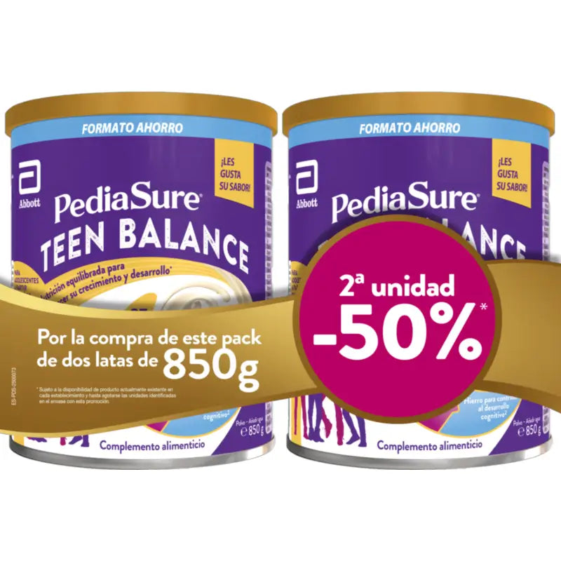 Balíček Pediasure Teen Balance s príchuťou vanilky 2x850 g