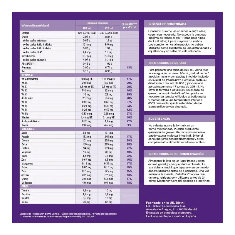 Pediasure Vanilka pre deti, 850 g