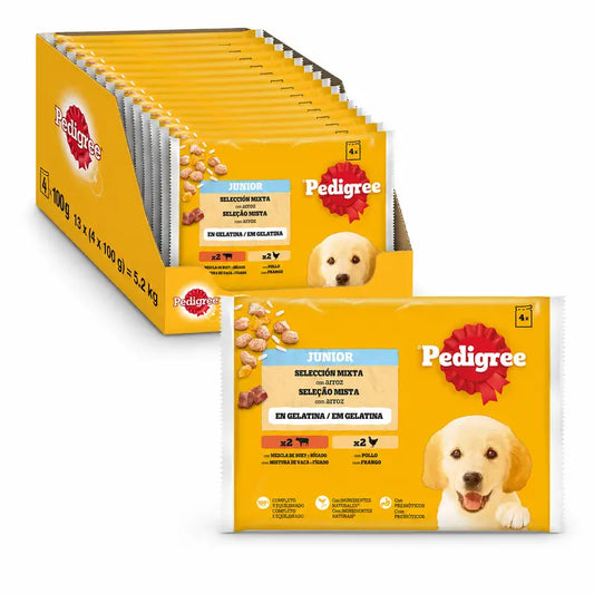Pedigree Vrecúška 4-balenie Junior Kuracie mäso a ryža 13×4×100