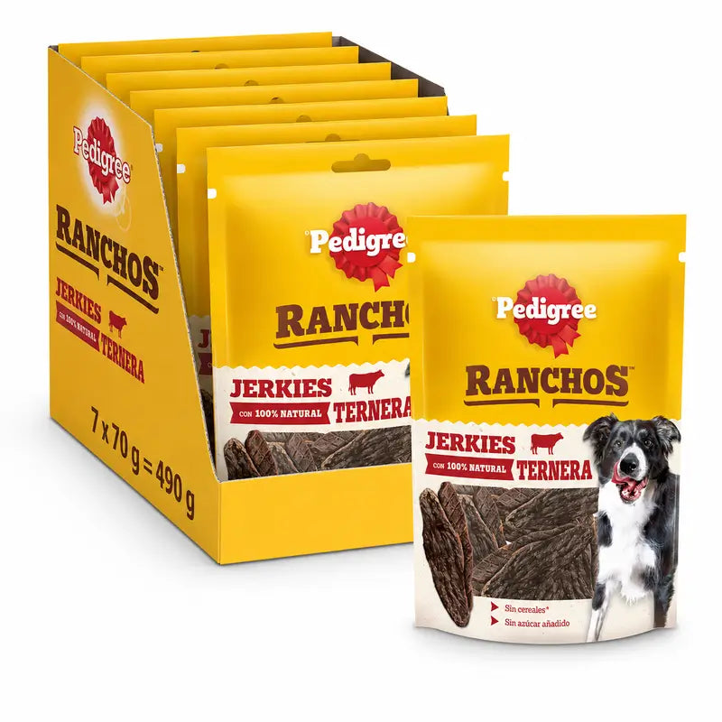 Pedigree Ranchos – teľacie pásiky 7 × 70 g 