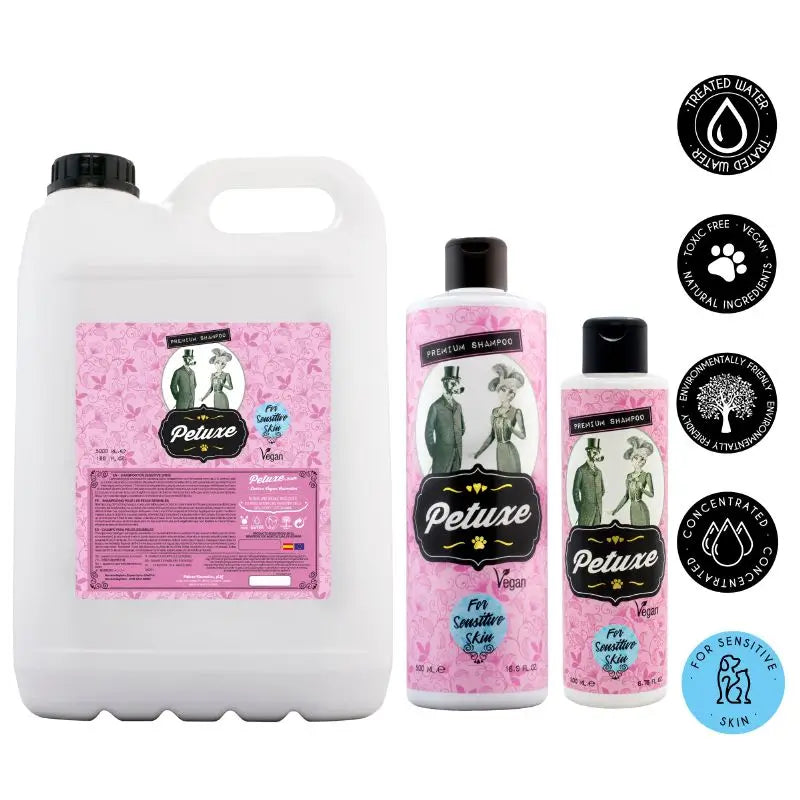 Hypoalergénny šampón Petuxe (pre citlivú pokožku). Bez obsahu soli, sulfátov, silikónov... 200 ml