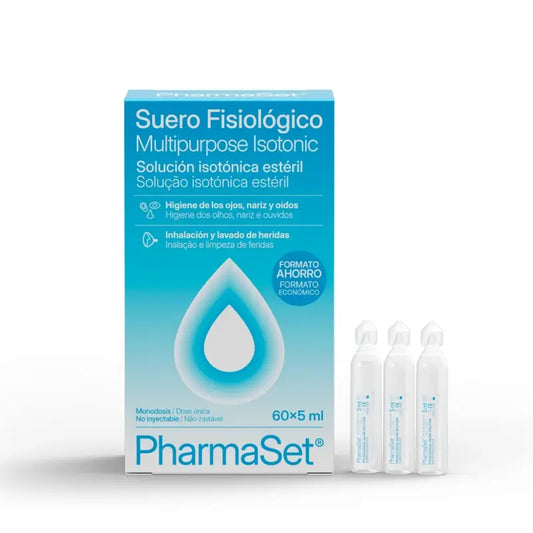 Pharmaset Fyziologický roztok, 60 jednorazových dávok po 5 ml