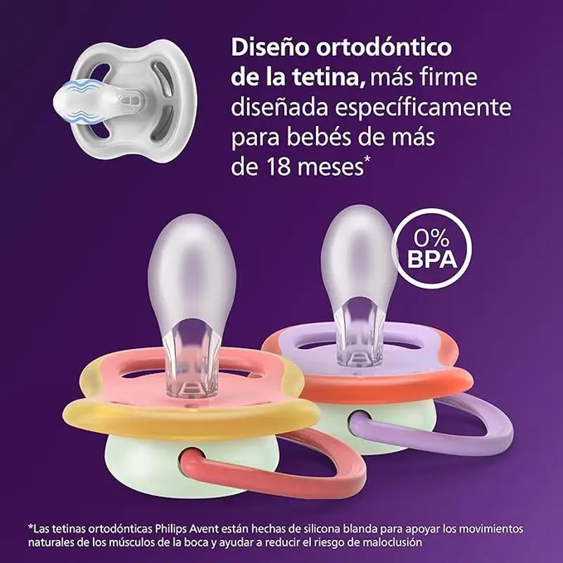 Philips Avent 2 cumlíky Ultra Air na noc +18 mesiacov pre dievčatká