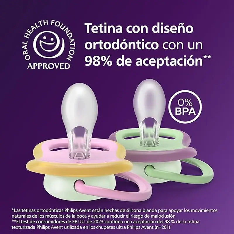 Philips Avent 2 cumlíky Ultra Air na noc, 6–18 mesiacov, pre dievčatká