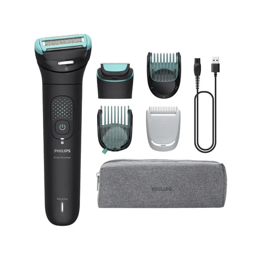 Philips Body Groomer série 7000 s flexibilnou 2D hlavicou a systémom na zastrihávanie a holenie Bodyshaver 