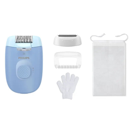 Philips Epilátor série 4000 – epilátor s káblom, modrý 