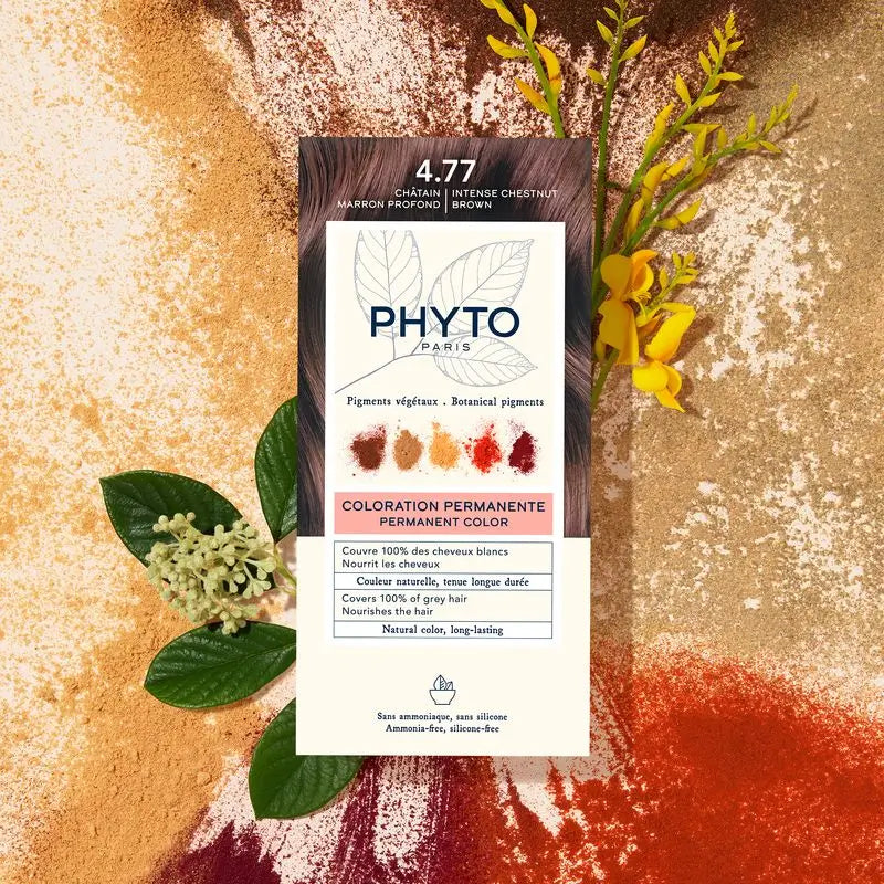 PHYTO Phytocolor 4.77 trvalé farbenie, odtieň intenzívnej gaštanovej hnedej