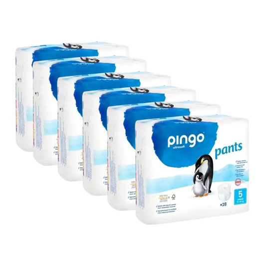 Pingo Ekologické plienkové nohavičky, veľkosť 5 (11–25 kg), 6 × 28 kusov 
