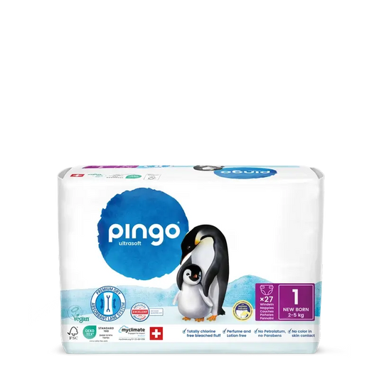 Ekologické plienky Pingo, veľkosť 1 (2–5 kg), 27 kusov