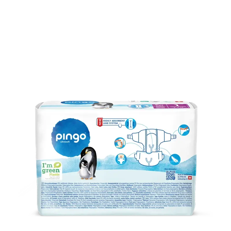 Ekologické plienky Pingo, veľkosť 1 (2–5 kg), 27 kusov