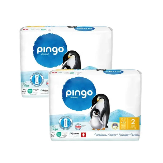 Ekologické plienky Pingo, veľkosť 2 (3–6 kg), 2 balenia po 42 kusoch