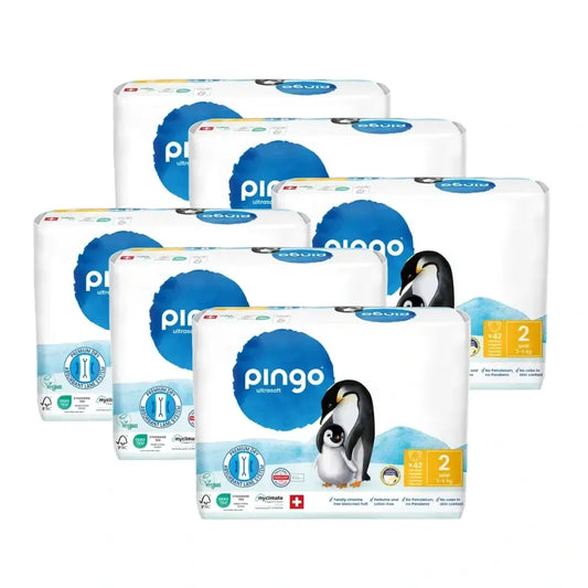 Ekologické plienky Pingo, veľkosť 2 (3–6 kg), 6 × 42 kusov