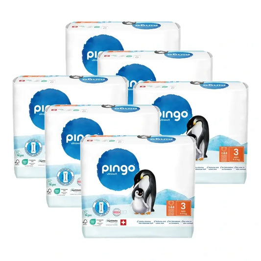 Ekologické plienky Pingo, veľkosť 3 (4–9 kg), 6 × 44 kusov