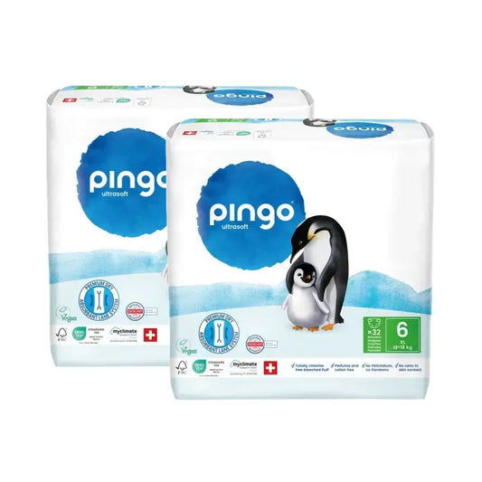 Ekologické plienky Pingo, veľkosť 6 (13–18 kg), 2 balenia po 32 kusoch