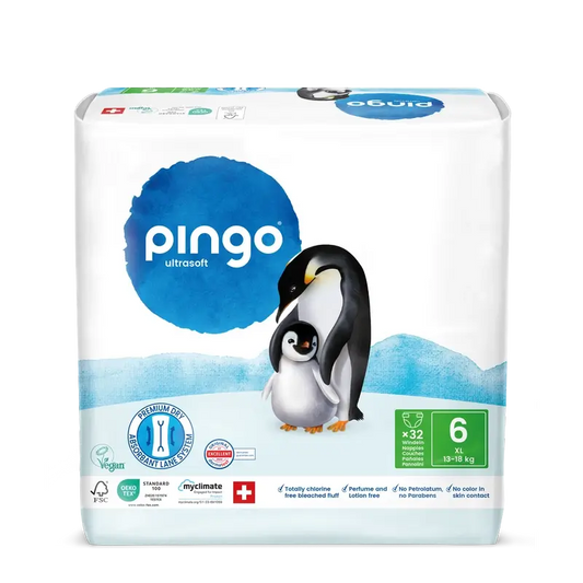 Ekologické plienky Pingo, veľkosť 6 (13–18 kg), 32 kusov