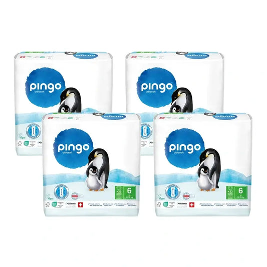 Ekologické plienky Pingo, veľkosť 6 (13–18 kg), 4 balenia po 32 kusoch