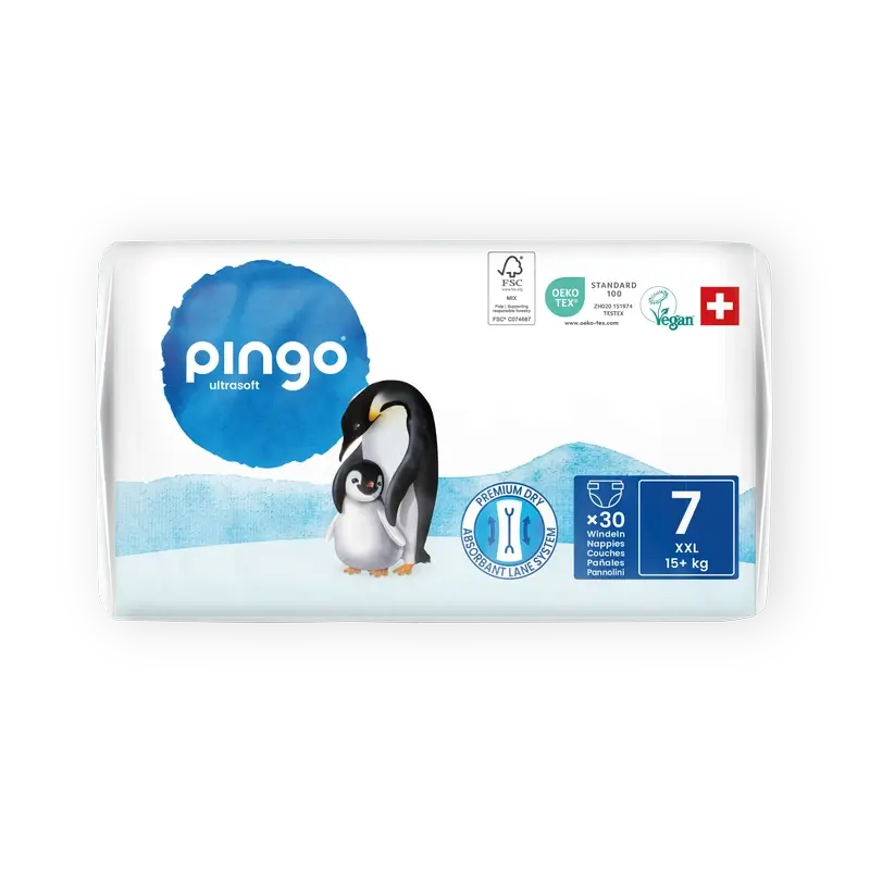 Ekologické plienky Pingo, veľkosť 7 (+15 kg), 30 kusov