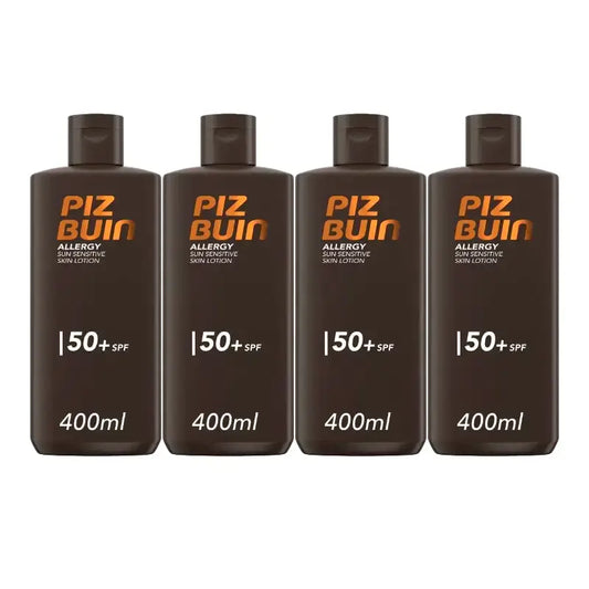 Piz Buin Allergy Opaľovací krém na telo SPF50, balenie 4 x 400 ml