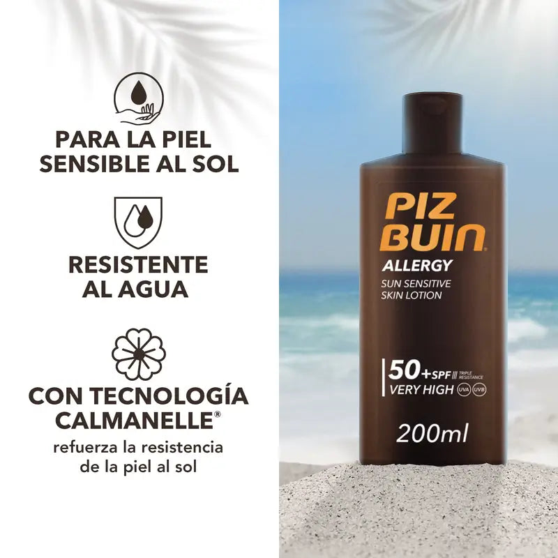Piz Buin Allergy Opaľovací krém na telo SPF 50, 200 ml
