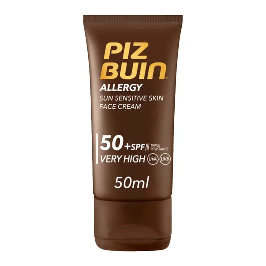 Piz Buin Allergy Opaľovací krém na tvár SPF 50 pre citlivú pleť, 50 ml