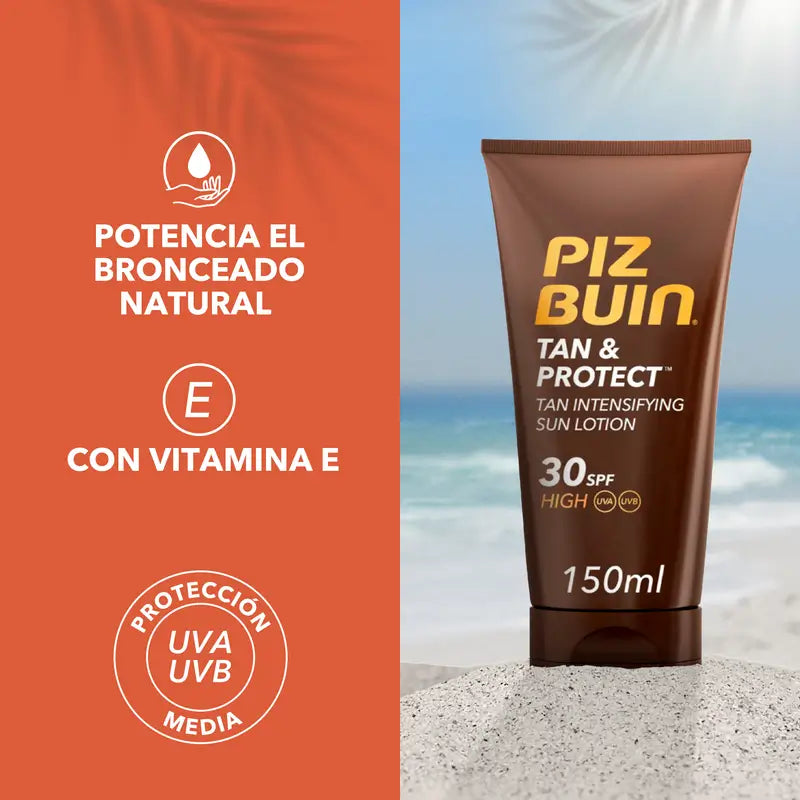 Piz Buin Tan & Protect Opaľovací krém na zintenzívnenie opálenia SPF30, 150 ml