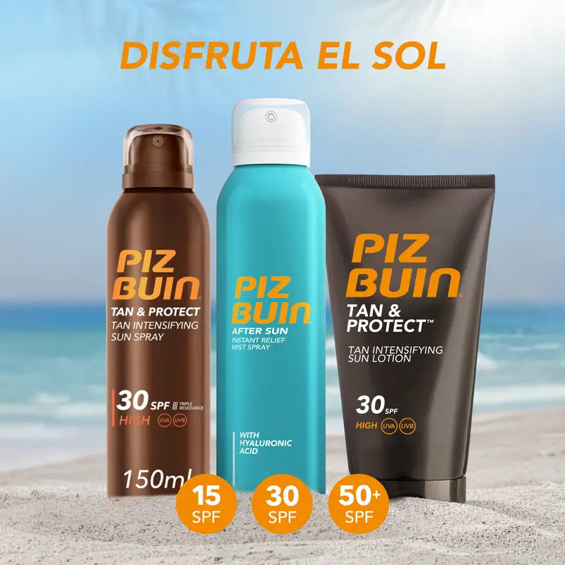 Piz Buin Tan & Protect opaľovací sprej na zintenzívnenie opálenia SPF 30, 150 ml