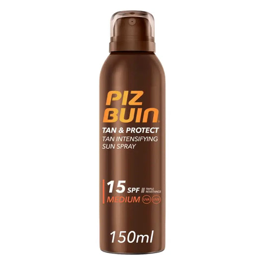 Piz Buin Tan & Protect Olejový opaľovací sprej na zintenzívnenie opálenia SPF 15, 150 ml  