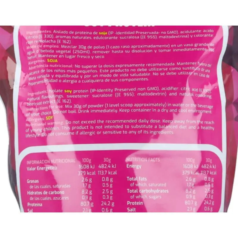 Plantapol Protein Mega Soya – sójový proteín s príchuťou smotany a jahôd, 1 kg.